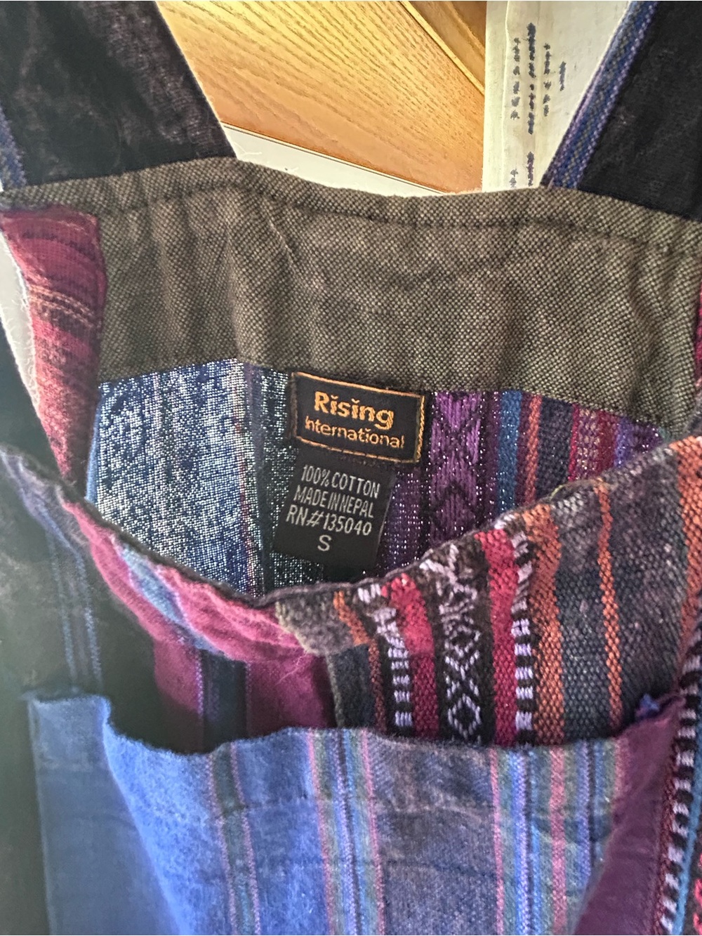 Rising International Blue & Purple Patchwork Overalls - Picture 3 of 5